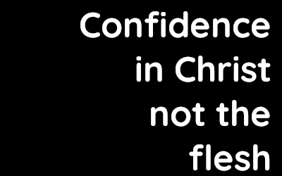 Confidence in Christ not the flesh – David Kennedy