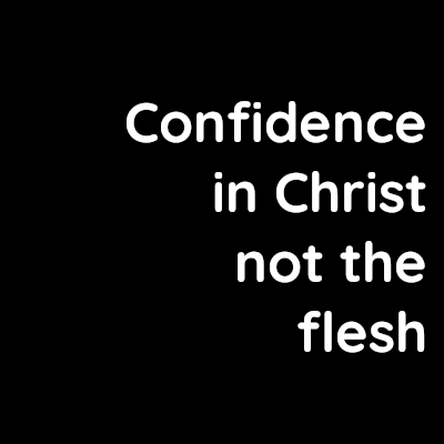 Confidence in Christ not the flesh – David Kennedy